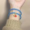 Hanfu antiguo de verano con adornos de mano paso a paso, una pulsera con cascabeles, cuentas de jade rojo, regalo para novias al por mayor
