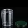 Frasco de plástico alimentario de fábrica transparente té perfumado fruta seca caramelo sellado botella de plástico PET de boca ancha cubo de plástico para galletas