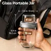 Amazon Frasco de Vidrio Transparente Taza para Avena Taza de Desayuno Sellado Nocturno Ensalada Yogur Separación Húmeda y Seca Para Llevar