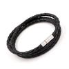 Moda coreana Pulsera de cuero vacuno tejido enrollado multicapa para hombre pulsera de cuerda de cuero multicolor para mujer pulsera punk DIY