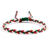 Comércio Exterior Transfronteiriço Joias Corda de Cera Trançada Pulseira de Mão Brinquedo Pulseira Trançada de Três Fios Colorida Cruzada Conjunto Ajustável para Casal