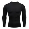 Camiseta Deportiva de Manga Larga Ajustada para Hombre, Running, Atletismo, Entrenamiento, Baloncesto, Ropa Interior Térmica, Alta Elasticidad, Secado Rápido, Transpirable, Ropa de Fitness