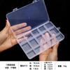 Caja organizadora de joyas para uñas con diamantes, caja de almacenamiento transparente con clasificación de múltiples rejillas de acrílico, caja de inducción de diamantes