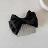 Pinza Peine para el Cabello con Lazo Dulce Coreano para Niñas, Organizador de Flequillo y Cabello Suelto, Lindo Pinza Peine para el Cabello