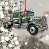 Enfeites de Natal Caminhão Entusiastas de Carros Festa de Natal Decorações Penduradas Motorista Decoração de Natal Pingente Acrílico Plano