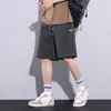 2025 Shorts Esportivos Casuais Masculinos Khaki Versátil Soltos Masculinos Soltos Respiráveis Simples de Comprimento Médio