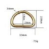 Ventas directas de fábrica hebilla en forma de D accesorios de hardware para maletas hebilla metálica semicircular en forma de D en stock venta al por mayor hebilla en forma de D de aleación transfronteriza