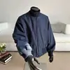 Pantalones cortos negros Cleanfit, chaqueta de trabajo para hombre, estilo americano de alta calle, cuello alto, chaqueta bomber, ropa nueva para hombre