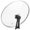 Asa para Tapa de Olla de Grado Alimenticio Cuidadosamente Seleccionada, Tapa para Hogar, Vidrio Templado, Resistente a Altas Temperaturas, Acero Inoxidable, Modelo Universal, Tapa de Cocción Transparente