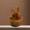Regalo Año del Caballo, Doce Caballos del Zodiaco Ascendiendo al Cielo, Adornos de Resina, Árbol de Navidad de Escritorio Creativo que Atrae la Riqueza, Reunión Anual