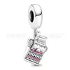 Panjia S925 Cobre Blanco Chapado en Plata Joyería Accesorios DIY Forma de Corazón Flor Buzz Lightyear Dumbo Campana Colgante