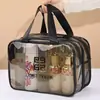 Bolsa de tocador transparente de doble capa grande con separación húmeda y seca, bolsa de cosméticos, bolsa de viaje, bolsa de equipaje de mano, bolsa para viaje de negocios, bolsa de natación