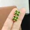 Los Pendientes de Diopsita Natural Son Tan Brillantes Como el Fuego, Haciendo a la Gente Apasionada. La Piedra Principal Es de 3*4 mm. Transmisión en Vivo desde la Mina