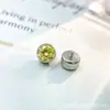 Juego de Aleación de Titanio F-136 con Pendientes de Circonita Cabeza G23 Cilíndrica Incrustada con Circonio 5A Joyería Super Brillante Cabeza Adecuada para Rosca Interna