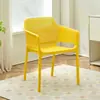 Cadeira de Plástico para Casa Nórdica Espessada Minimalista com Braços e Encosto Cadeira para Exterior com Encosto Negociação Lazer Restaurante Cadeira de Jantar