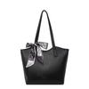 Bolsa de Braço com Lenço de Seda da Moda Feminina 2025 Nova Bolsa Tote Retrô de Grande Capacidade Bolsa Simples Texturizada para o Dia a Dia