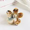 Pinza de Flor con Gradiente de Mármol Transfronteriza Personalidad de Moda Pinza de Tiburón Nueva Pinza para el Pelo de la Parte Posterior de la Cabeza Venta al por Mayor para Mujeres