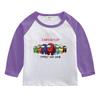 Camiseta de manga comprida para meninos e meninas outono novo infantil casual blusa de base primavera e outono roupas de algodão infantis