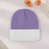 Chapéu de Lã Tricotado Espesso e Quente para Outono e Inverno com Logo Personalizado, Gorro Colorido da Nova Moda, Chapéu de Lã à Prova de Vento e Resistente ao Frio para Uso Externo