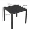 Mesas y sillas de plástico-madera para exterior para patio, villa, jardín, balcón, impermeables y a prueba de sol, terraza de ocio, muebles de exterior para cafetería