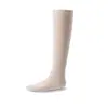 Nueva colección de otoño e invierno: calcetines de punto de cachemira de color liso, de longitud hasta la pantorrilla, cálidos y resistentes al frío, unisex, suaves, hipoalergénicos y cómodos