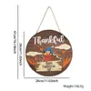 Bestseller transfronterizo decoración colgante de madera de otoño HelloPumpkin letrero de puerta de calabaza decoración de otoño para el hogar colgador de puerta