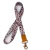 Amazon cordón de transferencia térmica con estampado de leopardo color liso cuerda anti-pérdida para cuello de teléfono móvil logo en relieve