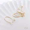 Pendientes de Gancho Cerrado para Oreja Color-Preservante Rellenos de Oro de 14K Pendientes con Forma de I de Oreja de Conejo Hechos a Mano DIY Colgante de Oreja Accesorios de Joyería para Oreja