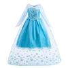 Vestido de véu destacável longo de verão Frozen Princess Aisha Dress Vestido para meninas Vestido infantil Vestido de véu