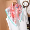 Pañuelo de Seda Artístico Morandi de 70 cm para Mujer, Pañuelo Cuadrado Versátil de Alta Gama, Adecuado para Viajar al Trabajo, Elegante para Camisas y Trajes, Pañuelo Pequeño para el Cuello, Bufanda