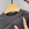 Camisa de base de doble cara ropa de otoño para hombre otoño e invierno cuello redondo moda camiseta de manga larga ins cálido top interior