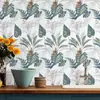 Pegatina de Pared Floral Romántica Autoadhesiva Papel Tapiz Resistente a la Humedad y al Moho Ecológico Lujo Ligero Decorativa para Pared de Dormitorio Armario Renovación