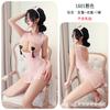 Lencería Sexy de Noche Larga Sexy Transparente Abertura Libre de Quitar Puro Deseo Enfermera Uniforme Profesional Traje Tentación 1601
