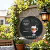 Colgante de Café de Moda Transfronterizo 20/30cm Puerta de Tienda Decoración Suave Decoración de Pared Cuerda de Cáñamo Pintura de Placa de Estaño Regalo