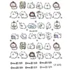 Al por mayor en stock pegatinas para decoración de uñas de cachorro blanco suave lindo perezoso estilo ins, decoración de dibujos animados tridimensional en relieve