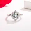 Wsih Venda Quente Transfronteiriça Anel Redondo Super Brilhante Grande Zircônia Anel de Diamante Super Grande Clássico Europeu e Americano para Mulheres
