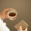 Xícara de Chá Pintada Zhilian de Jingdezhen Xícara para Degustação de Chá Conjunto de Chá Cerâmico Xícara do Mestre Xícara do Convidado Taça Pequena Conjunto de Chá Kung Fu