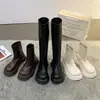 Botines Cortos para Mujer 2025 Otoño Nuevos Plataforma Antideslizantes Modernos Versátiles Pequeños Retro Ajustados Botas