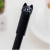 Caneta Gel Criativa Desenho Animado Gato Fofo Abanando o Rabo Tampa Caneta Tinteiro Preta Gato Caneta de Assinatura Papelaria para Estudantes Atacado t