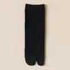 Calcetines de mujer con dedos separados, de media pantorrilla, estilo fino de verano, calcetines únicos de madera para dos dedos, calcetines para el pulgar, calcetines largos de algodón de color liso con dedos separados
