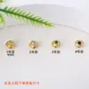 Fuerte Retención de Color Oro de 18 Quilates Micro-Pavimentado con Circonita Rombo Hexagonal Cuentas Espaciadoras Pulsera DIY Pulsera con Cuentas y Cuentas Sueltas