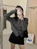 Suéter cárdigan de punto suave y cómodo para mujer, estilo japonés y coreano, cuello redondo, nueva colección de otoño, casual, adelgazante, color liso, de punto de un solo pecho