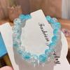 Pipoca Pulseira de Cristal Gradiente Ice Crack Bead Bead Pulseira Doce Bonito Estudante Pulseira Verão Feminino All-match Pulseira para Mulheres