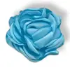 Flor de Rosa de Tecido Cetim 6cm com Borda Queimada Acessórios para Corsage DIY Flor de Cabeça Decoração para Sapatos e Chapéus Flores Decorativas