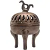 Quemador de Incienso Cerámico de Tres Patas y Patas Altas Quemador de Incienso Doméstico de Interior de Tres Patas Antiguo Quemador de Aromaterapia de Sándalo Quemador para Ceremonia de Té Zen