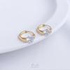 Brincos de zircônia incrustada em ouro 14K com preservação de cor, brincos de diamante de luxo, novos brincos pequenos simples e sofisticados