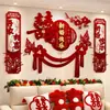 Conjunto de Decoração de Quarto de Casamento para Sala de Estar de Recém-Casados Decoração de Parede de Fundo de TV e Sofá com Guirlanda de Iniciais do Casal