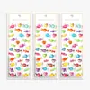 Etiqueta Adhesiva Transparente Personalizada con Logo de Pegamento de Colores Dibujo Animado Lindo Pegatina Estéreo de PVC Pegamento 3m