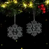 Colgantes Decorativos de Copo de Nieve de Acrílico Transparente Adornos de Copo de Nieve Navideños Accesorios de Decoración Festiva Transfronteriza Suministro Directo de Fábrica