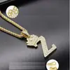 Amazon Transfronterizo Nuevo Collar con Colgante de 26 Letras Estilo Hip-Hop Moda Personalidad Cadena para Clavícula de Hombre Accesorio para Fiesta